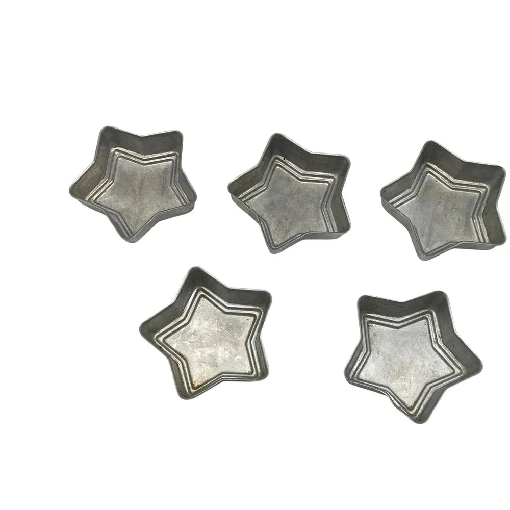 Set of 7 Star Shaped Metal Cake Cookie Jello Baking Molds 3